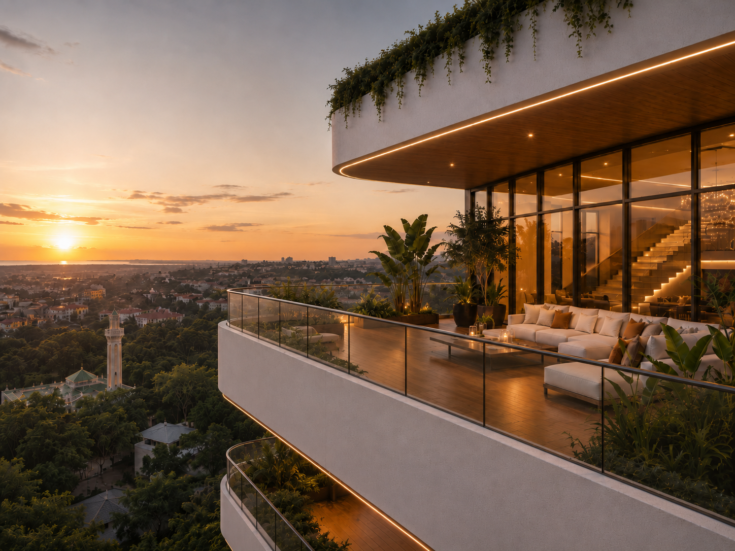 Salon du penthouse duplex